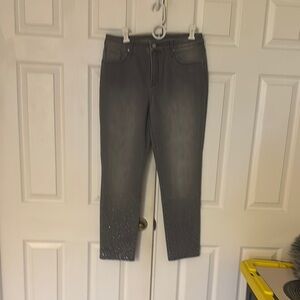 Chico's Gray Skinny Jeans Full-Length Denim
